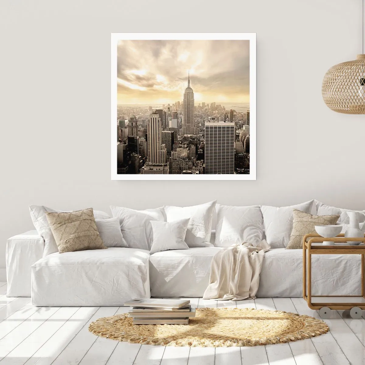 Plakát - New York utkaný z šedi - 60x60 cm