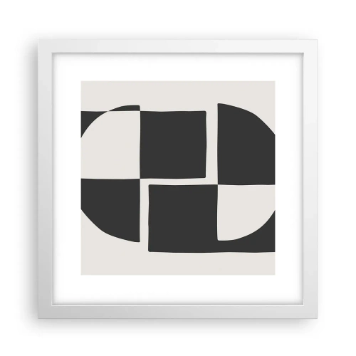 Plakát v bílém rámu - Antitéza – syntéza - 30x30 cm