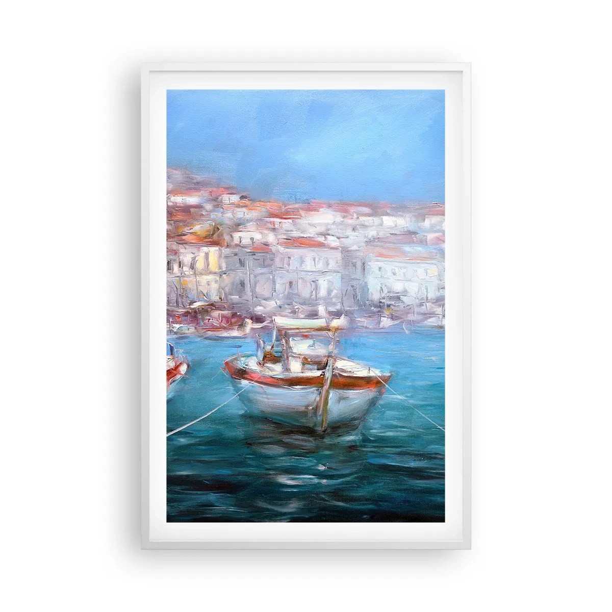 Plakát v bílém rámu - Italský záliv - 61x91 cm