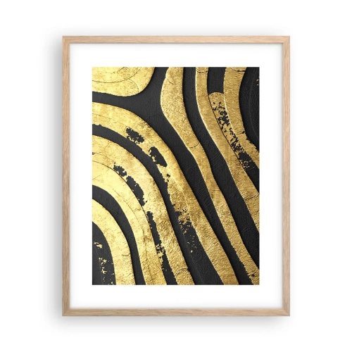 Plakát v rámu světlý dub - Vše plyne - 40x50 cm