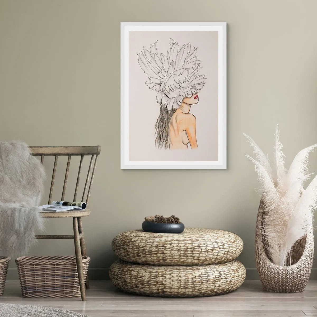 Plakát v bílém rámu - Vrchol krásy - 70x100 cm