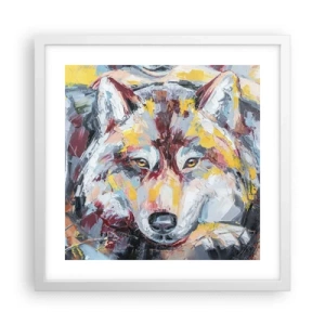 Plakát v bílém rámu - Klid mezi blízkými - 40x40 cm