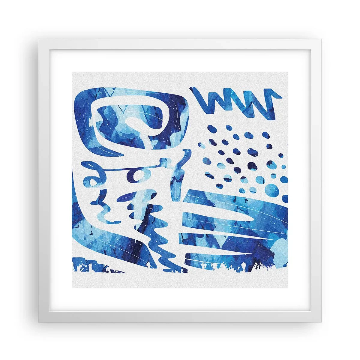 Plakát v bílém rámu - Zpět ke kořenům - 40x40 cm