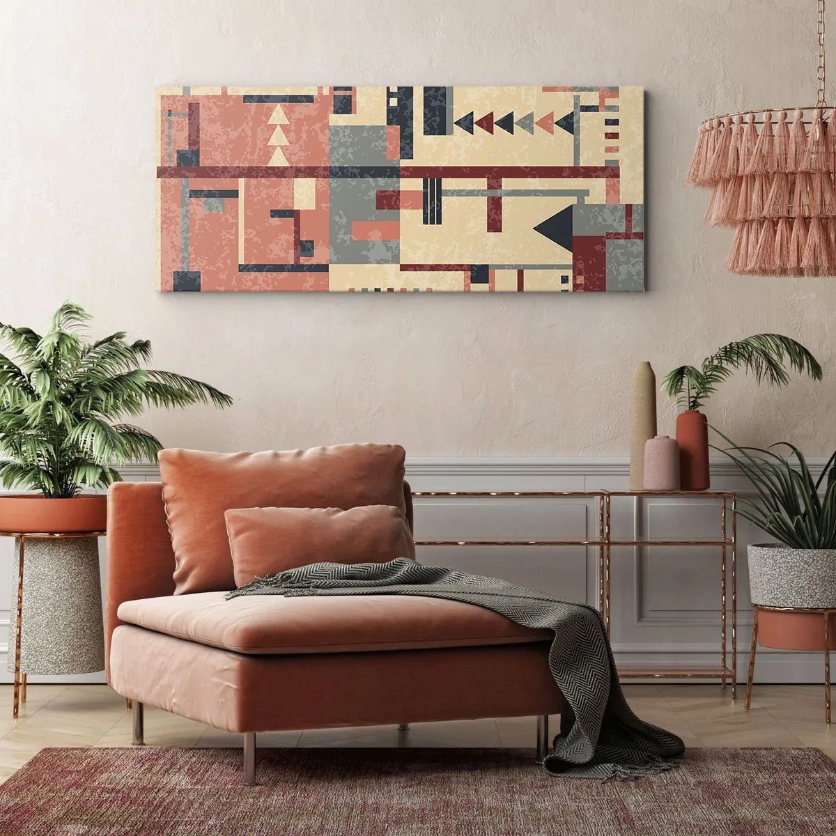 Obraz na plátně - Vodorovná a svislá kombinace - 90x30 cm