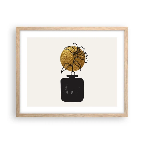 Plakát v rámu světlý dub - Krása, která má cenu zlata - 50x40 cm