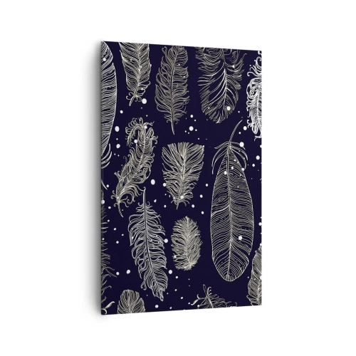 Obraz na plátně - Krajka s peřím - 80x120 cm