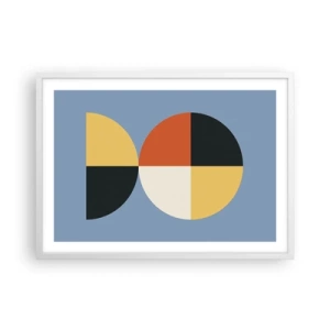 Plakát v bílém rámu - Koukej a počítej - 70x50 cm