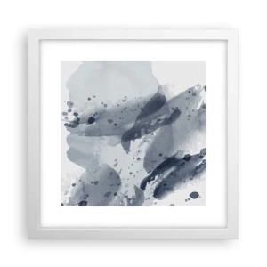 Plakát v bílém rámu - Studie o povaze vody - 30x30 cm