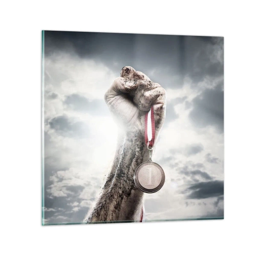 Obraz na skle - Per aspera ad astra - 30x30 cm