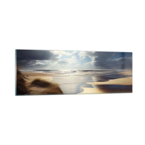 Obraz na skle - Pláž, divoká pláž - 90x30 cm