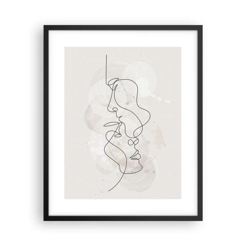 Plakát v černém rámu - Zamotaní v objetí - 40x50 cm