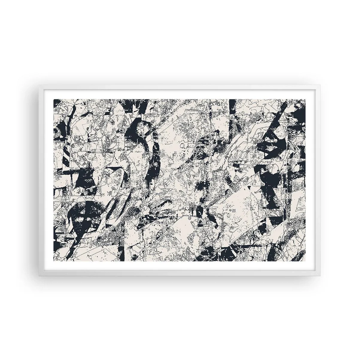 Plakát v bílém rámu - Prolínání protikladů - 91x61 cm