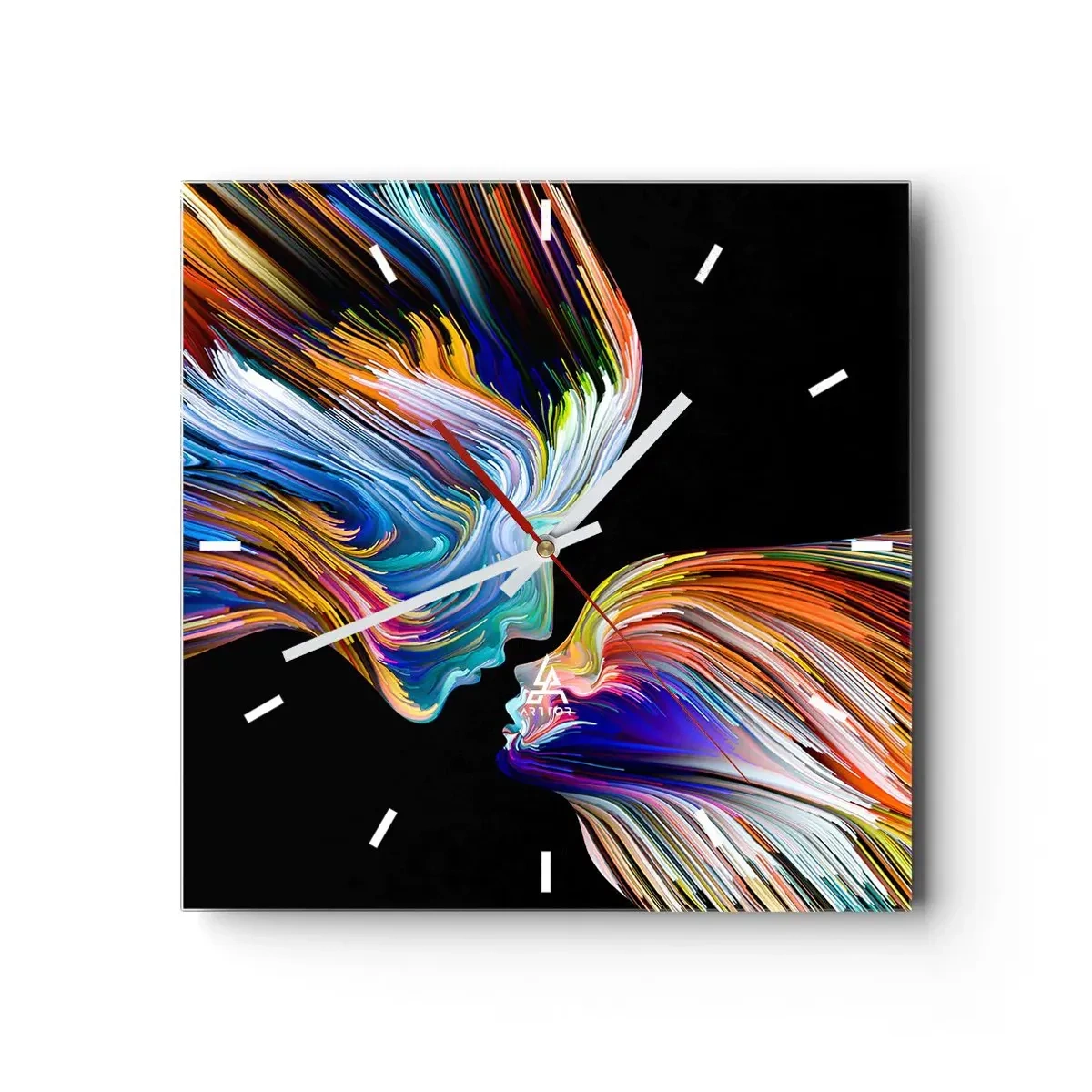 Nástěnné hodiny - Fúze energie a světla - 30x30 cm