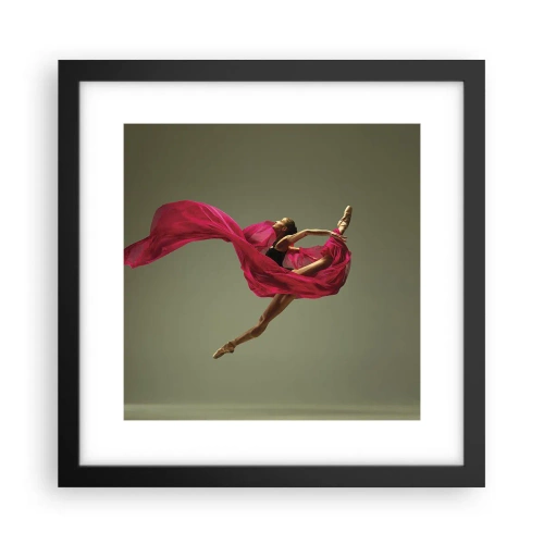 Plakát v černém rámu - Tančící plamen - 30x30 cm