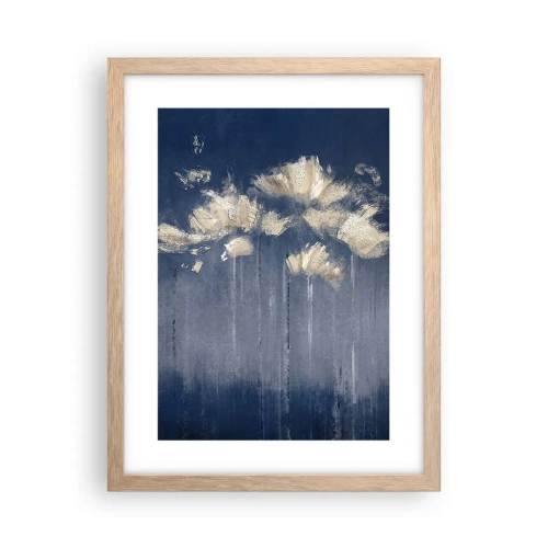 Plakát v rámu světlý dub - Jako okvětní lístky ve větru - 30x40 cm