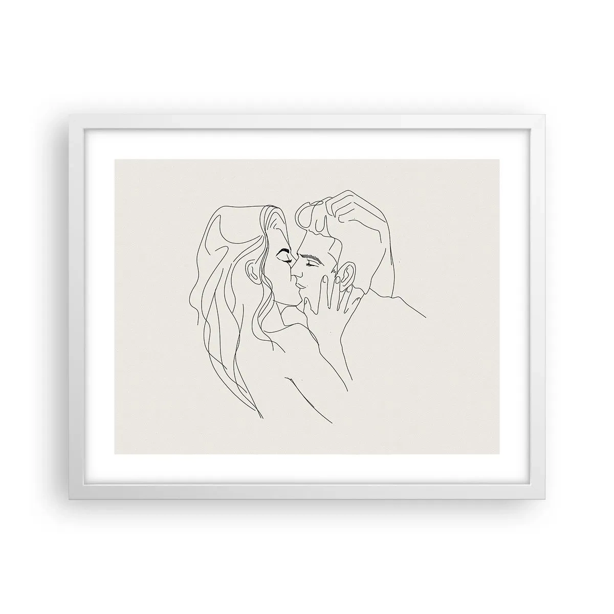 Plakát v bílém rámu - Zamotaní citem - 50x40 cm