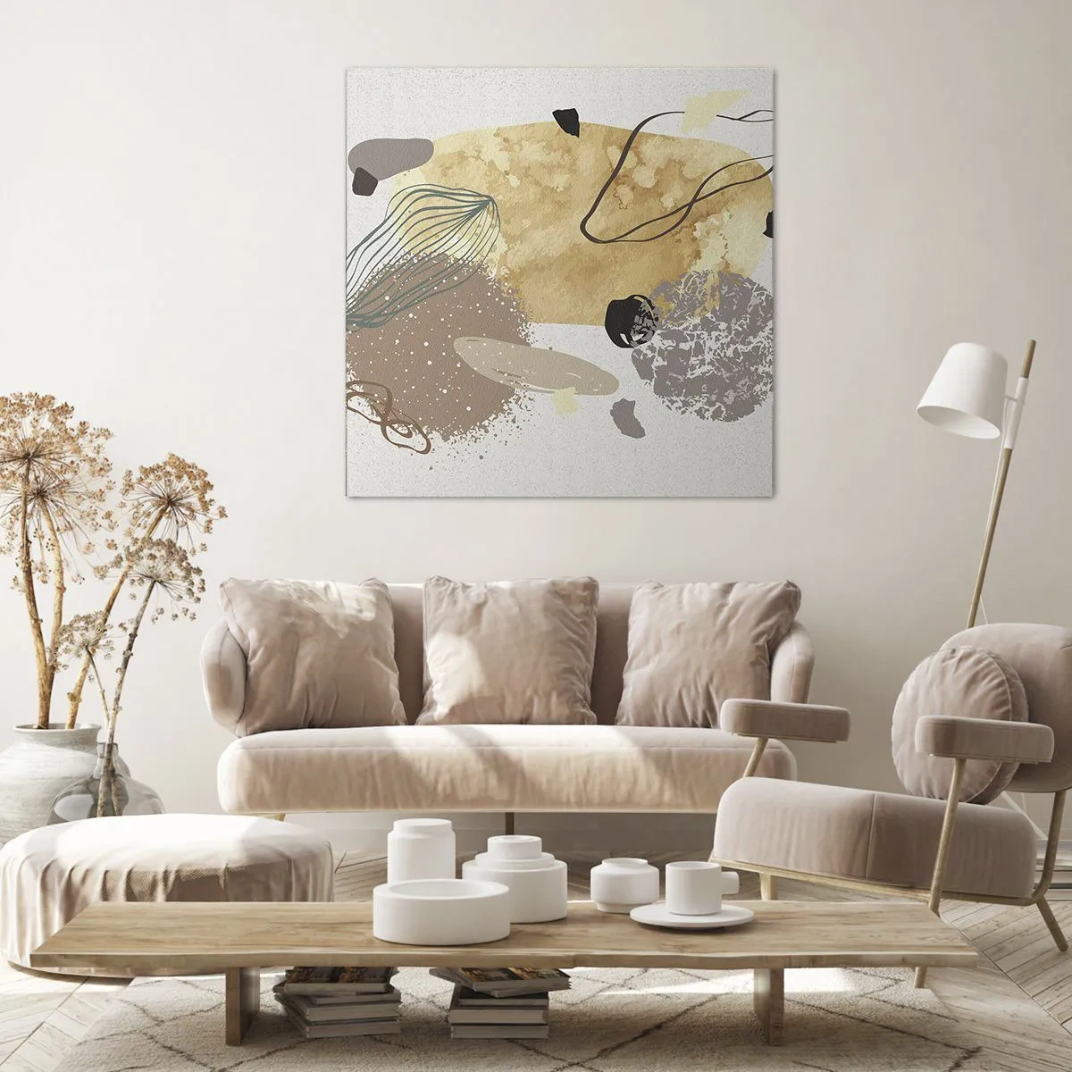 Obraz na plátně - Abstraktní švestka - 40x40 cm