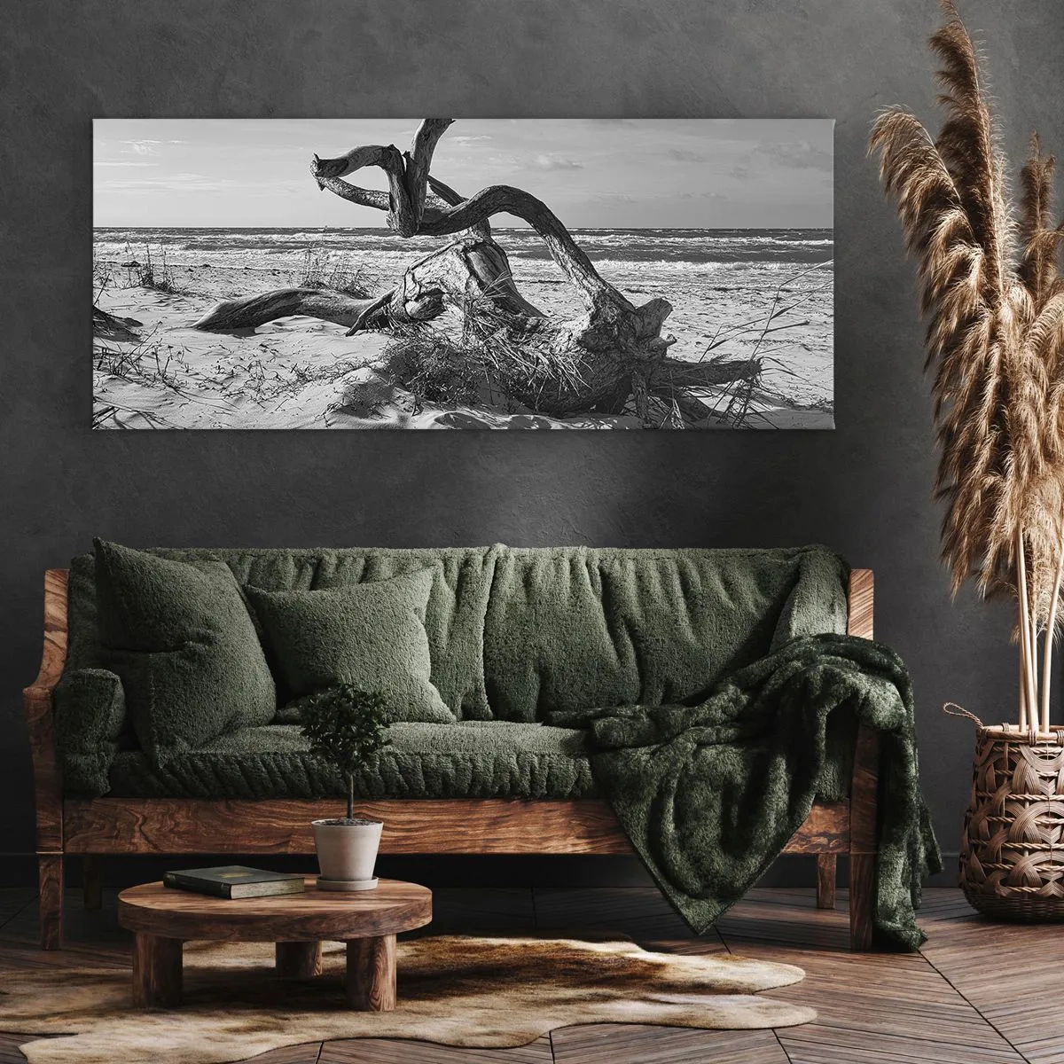 Obraz na plátně - Mořská socha - 160x50 cm