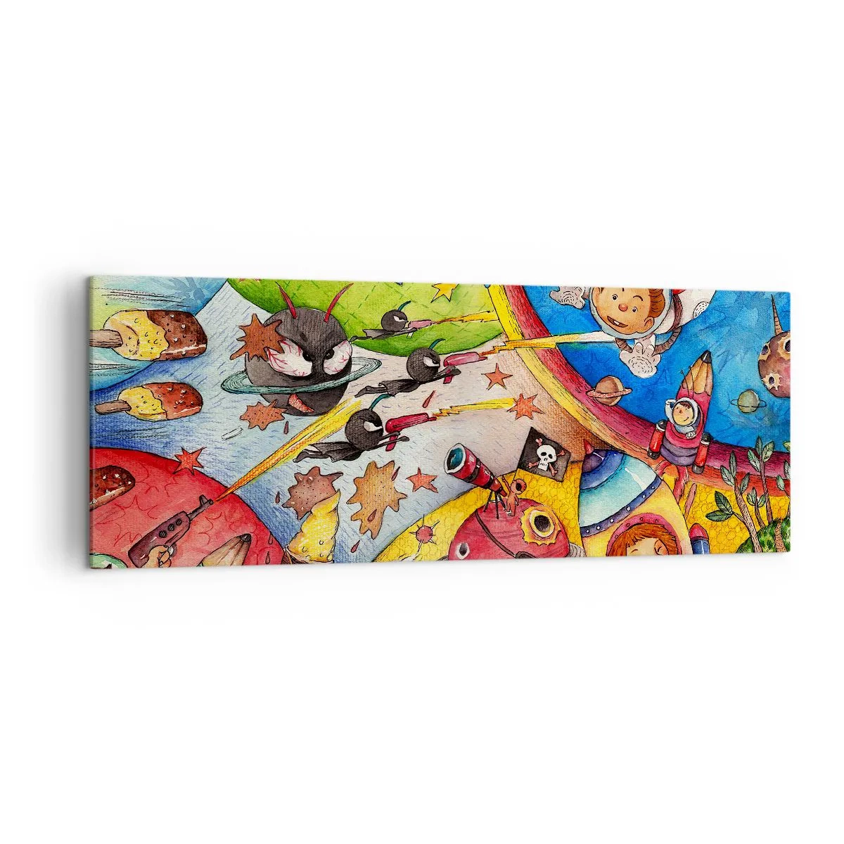 Obraz na plátně - Velké vesmírné dobrodružství - 140x50 cm