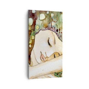 Obraz na plátně - Smaragdově-fialový sen - 55x100 cm