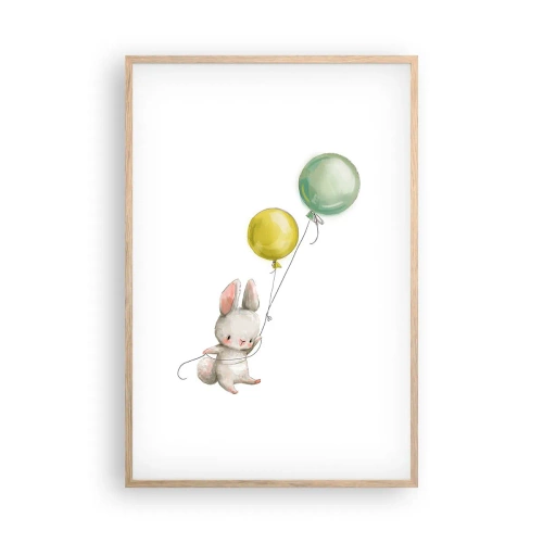 Plakát v rámu světlý dub - Já poletím také! - 61x91 cm