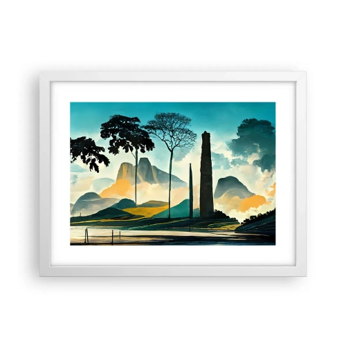 Plakát v bílém rámu - Výš a výš - 40x30 cm