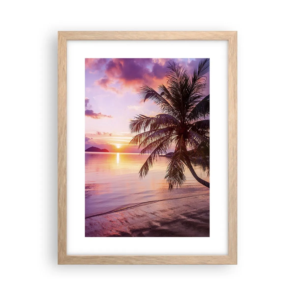 Plakát v rámu světlý dub - Blahobyt až po okraj - 30x40 cm