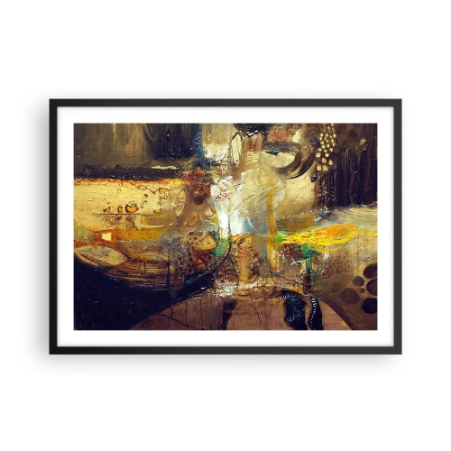 Plakát v černém rámu - Zima, tepleji, horko - 70x50 cm