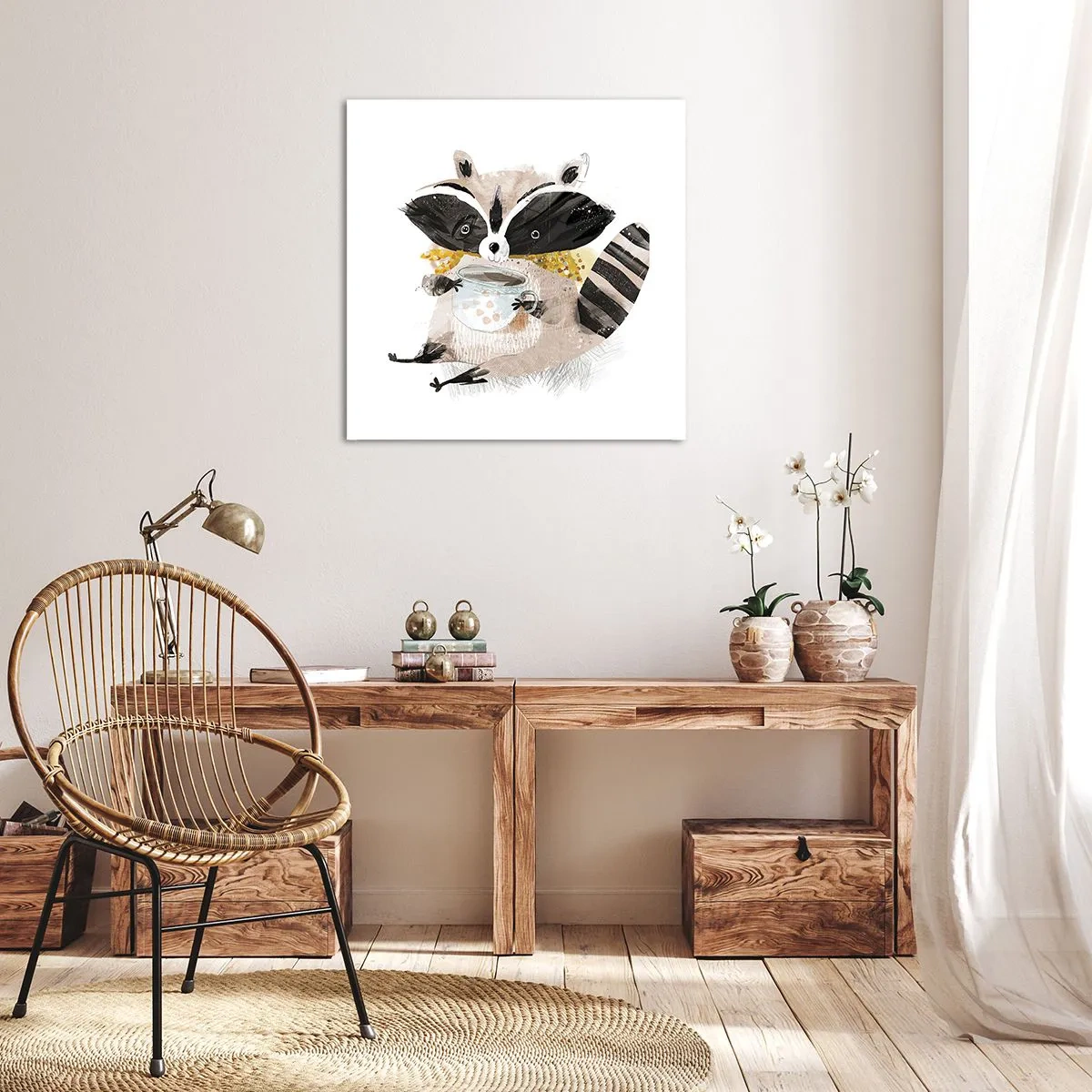 Obraz na plátně - Můj přítel mýval - 60x60 cm