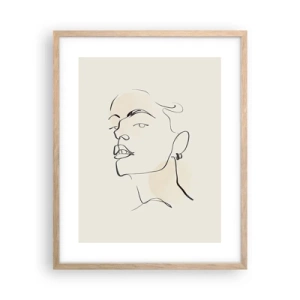 Plakát v rámu světlý dub - Hrdý pohled - 40x50 cm