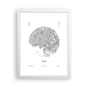 Plakát v bílém rámu - Anatomie Osla - 30x40 cm