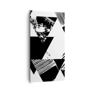 Obraz na plátně - Déšť trojúhelníků - 65x120 cm