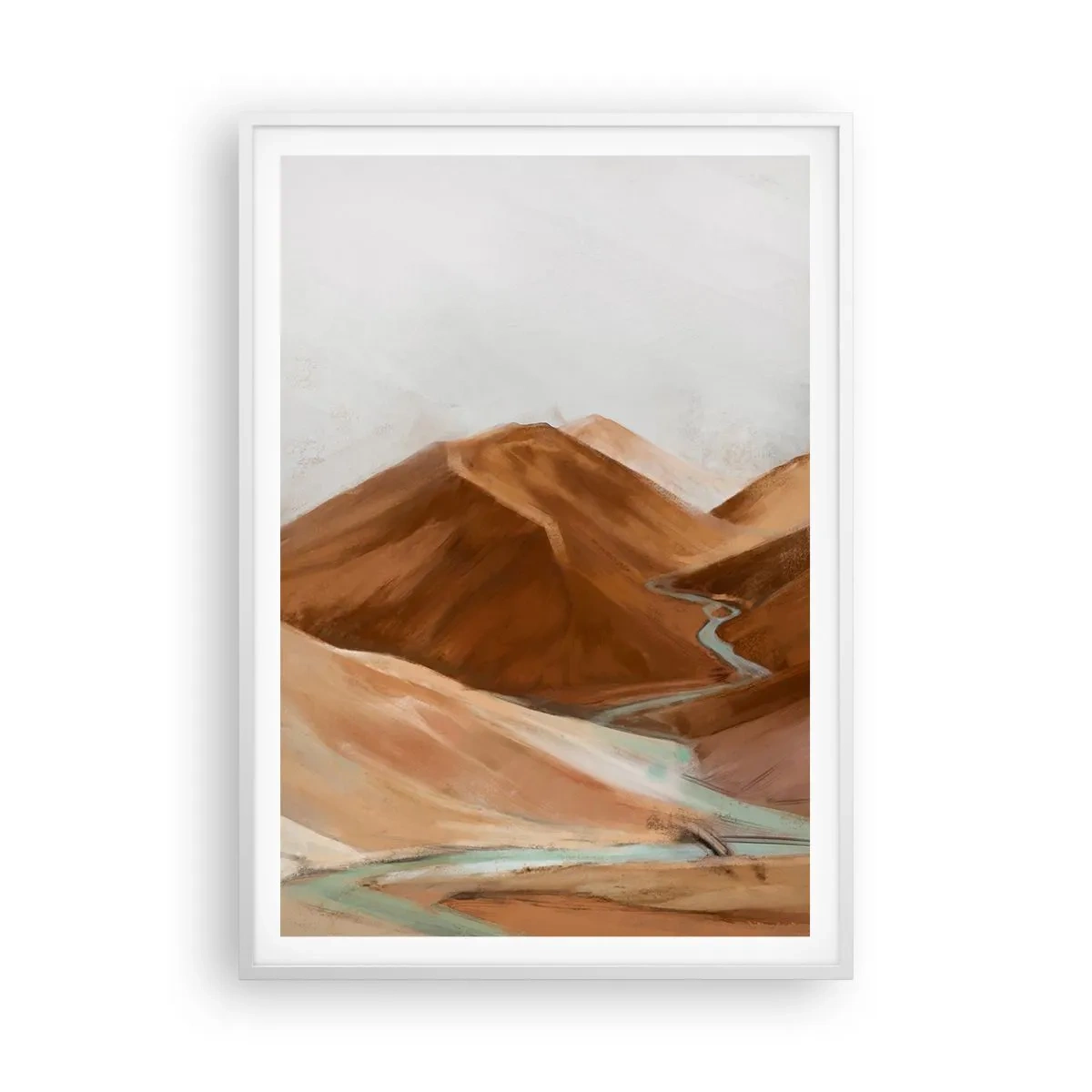 Plakát v bílém rámu - K prameni - 70x100 cm