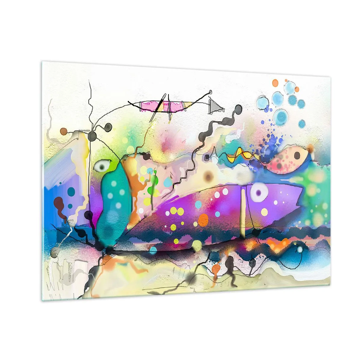 Obraz na skle - Chybí slova! - 100x70 cm