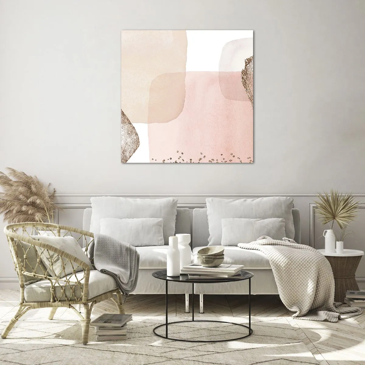 Obraz na skle - Pohled skrze barvy - 30x30 cm