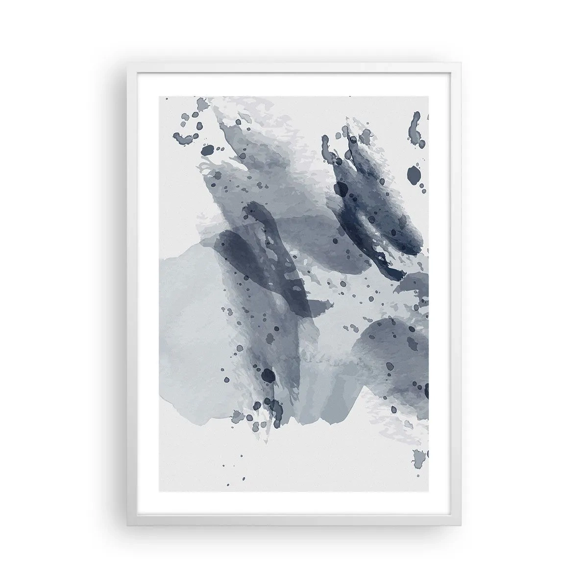 Plakát v bílém rámu - Studie o povaze vody - 50x70 cm