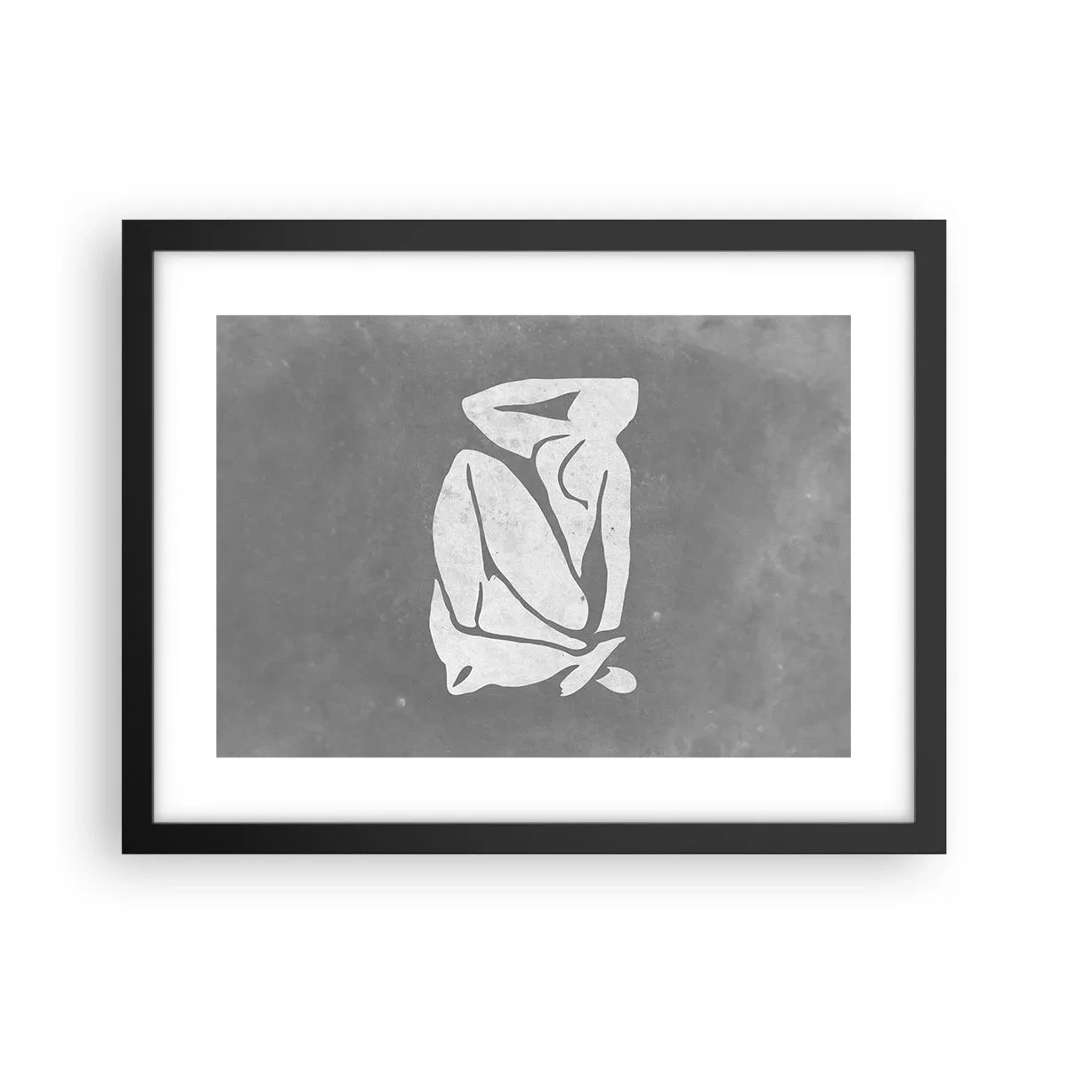 Plakát v černém rámu - V zádumčivosti - 40x30 cm