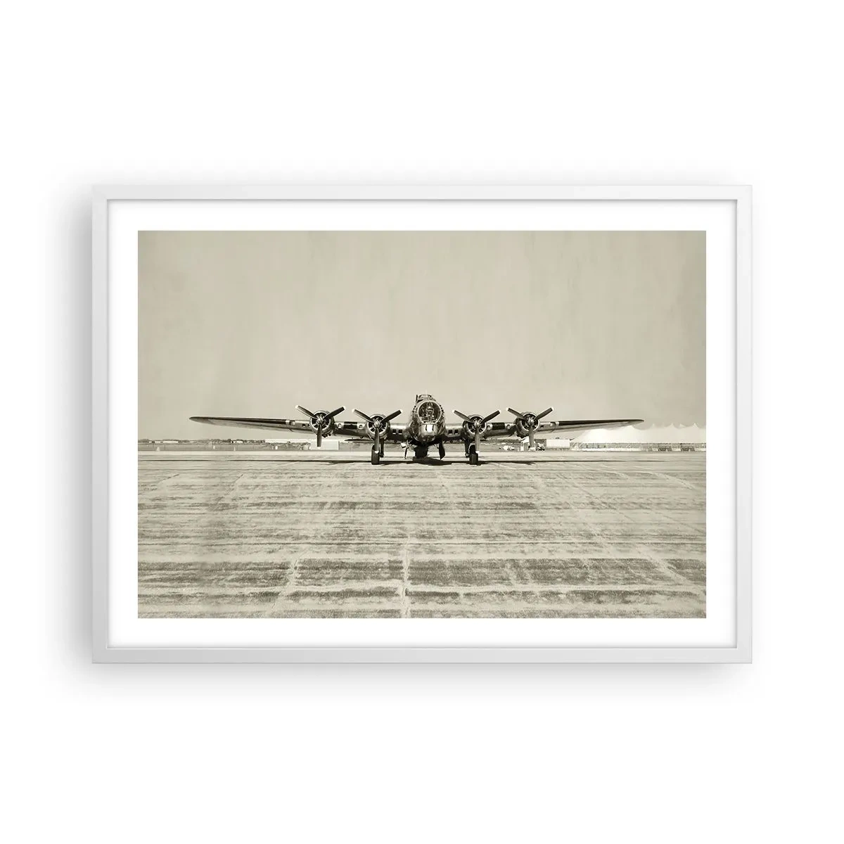 Plakát v bílém rámu - Jako vždy připraven - 70x50 cm