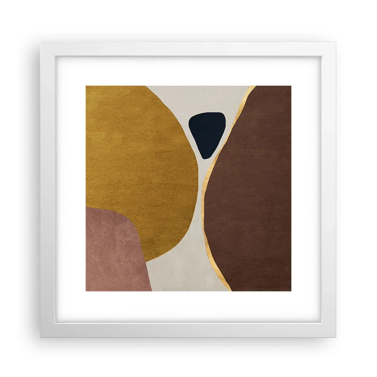 Plakát v bílém rámu - Abstrakce – místo v prostoru - 30x30 cm