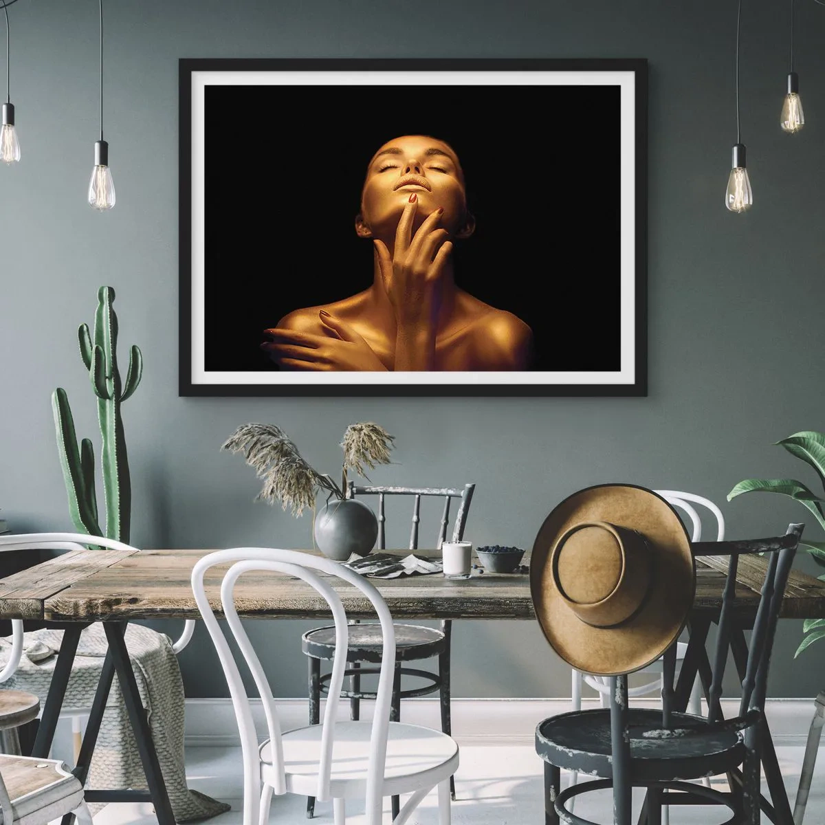 Plakát v černém rámu - Jako zlaté hedvábí - 40x30 cm