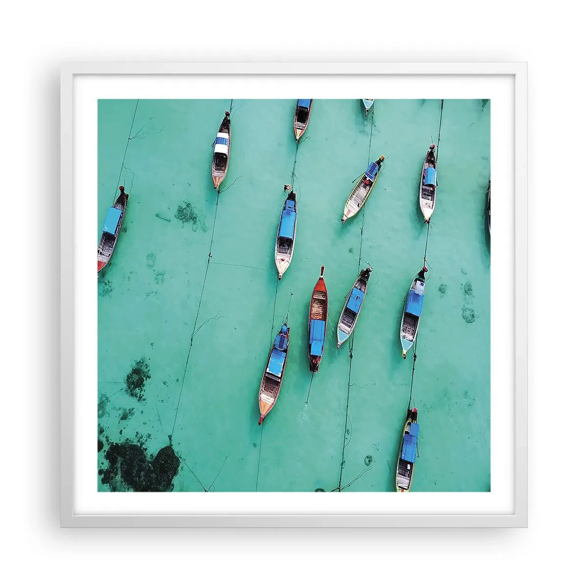 Plakát v bílém rámu - V radostném očekávání - 60x60 cm