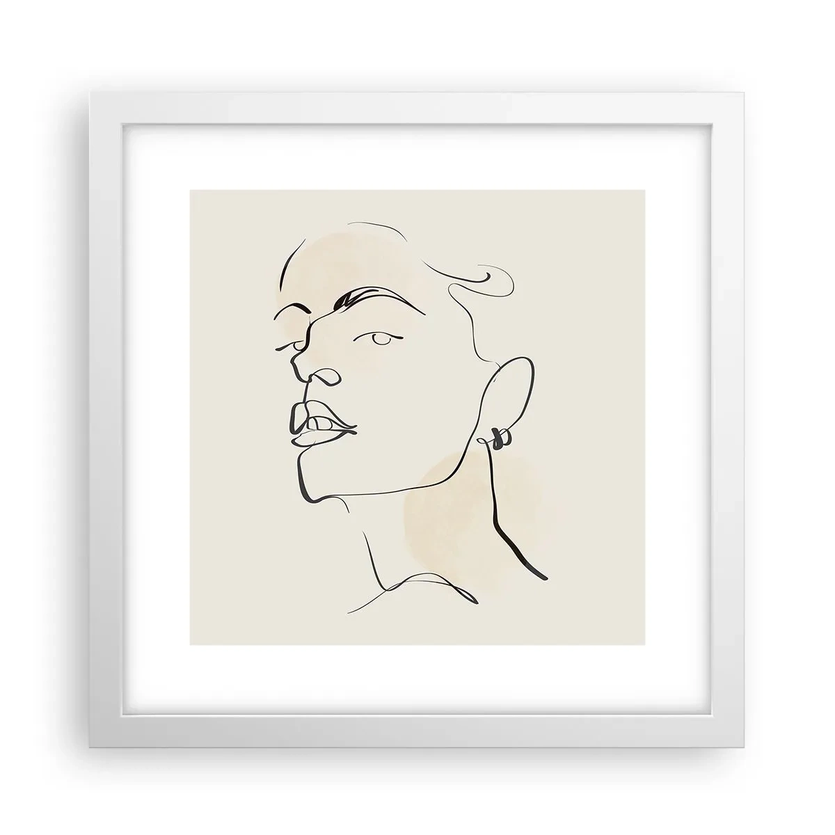 Plakát v bílém rámu - Hrdý pohled - 30x30 cm