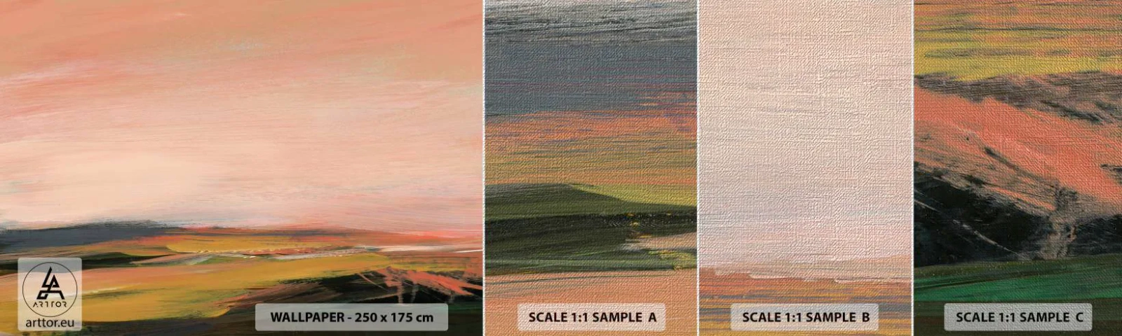 Vzor Fototapety Premium Canvas - V růžových tónech - Krajina, Kus, Pohled - 100x30 cm