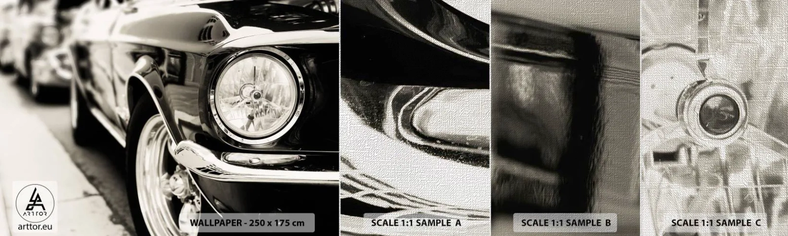 Vzor Fototapety Premium Canvas - Nepomíjející lesk - Auto, Auto, Klasický - 100x30 cm