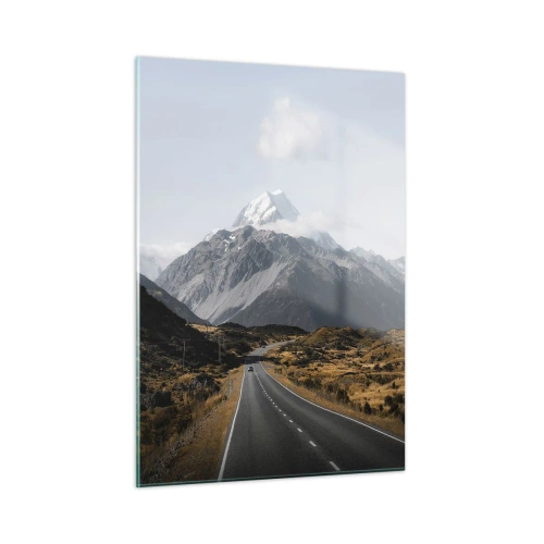 Obraz na skle - Cesta do srdce hor - 50x70 cm