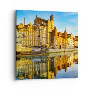 Obraz na plátně - Zrcadlový odraz minulosti - 40x40 cm