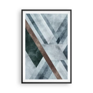 Plakát v černém rámu - Sofistikovaná elegance geometrie - 61x91 cm