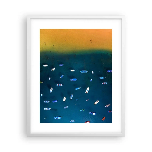 Plakát v bílém rámu - Prázdninová hra - 40x50 cm