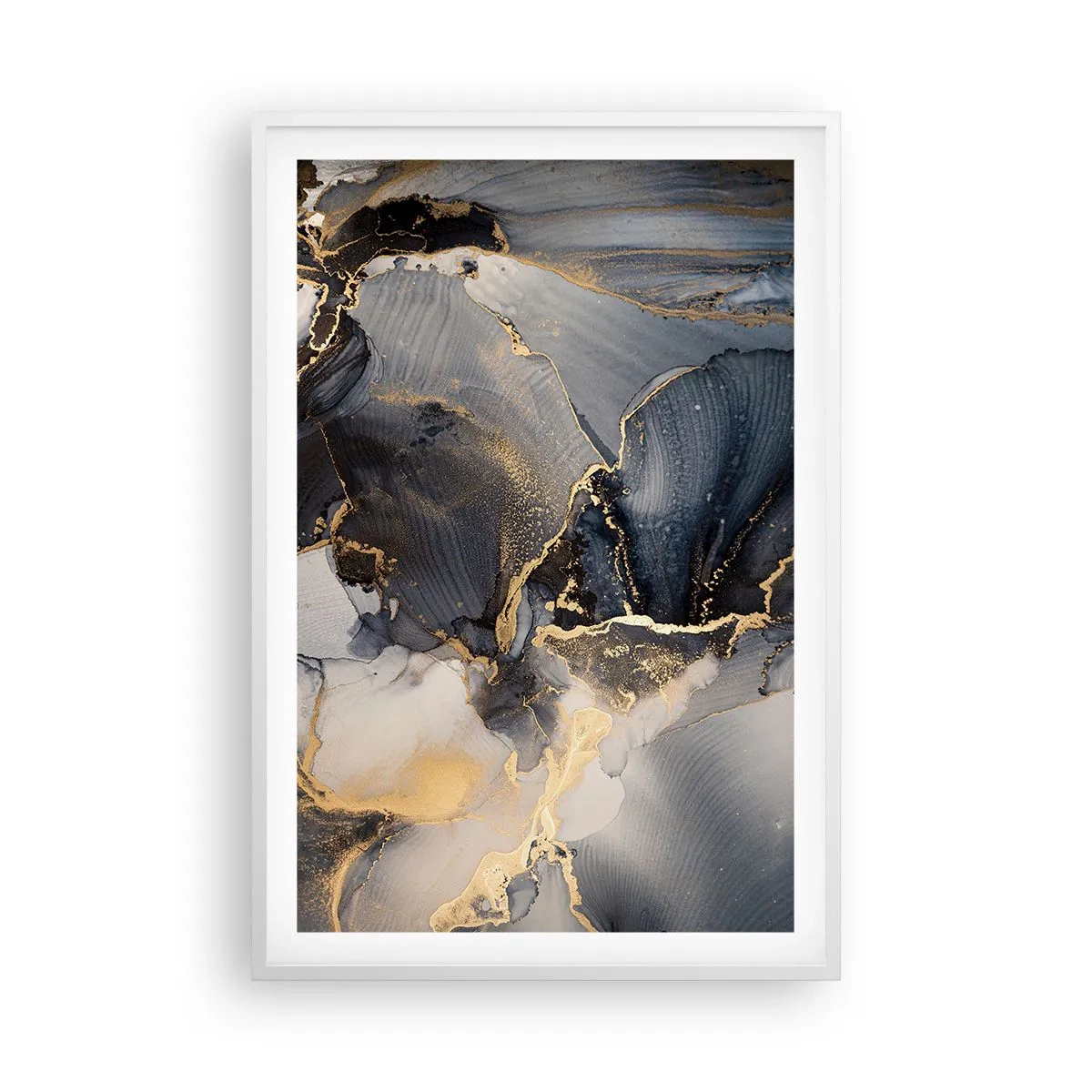 Plakát v bílém rámu - Život kamene - 61x91 cm