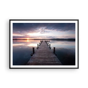 Plakát v černém rámu - Tichá hranice mezi dnem a nocí - 100x70 cm